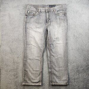 TK Axel Treadwell Jeans Men's 38x30 Faded Black Relaxed Straight Stitch Pocket